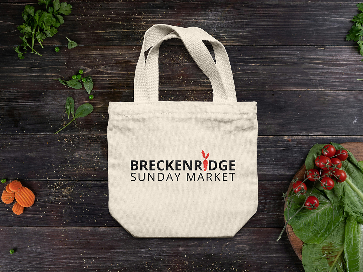 Breckenridge Sunday Market Canvas Tote Bag