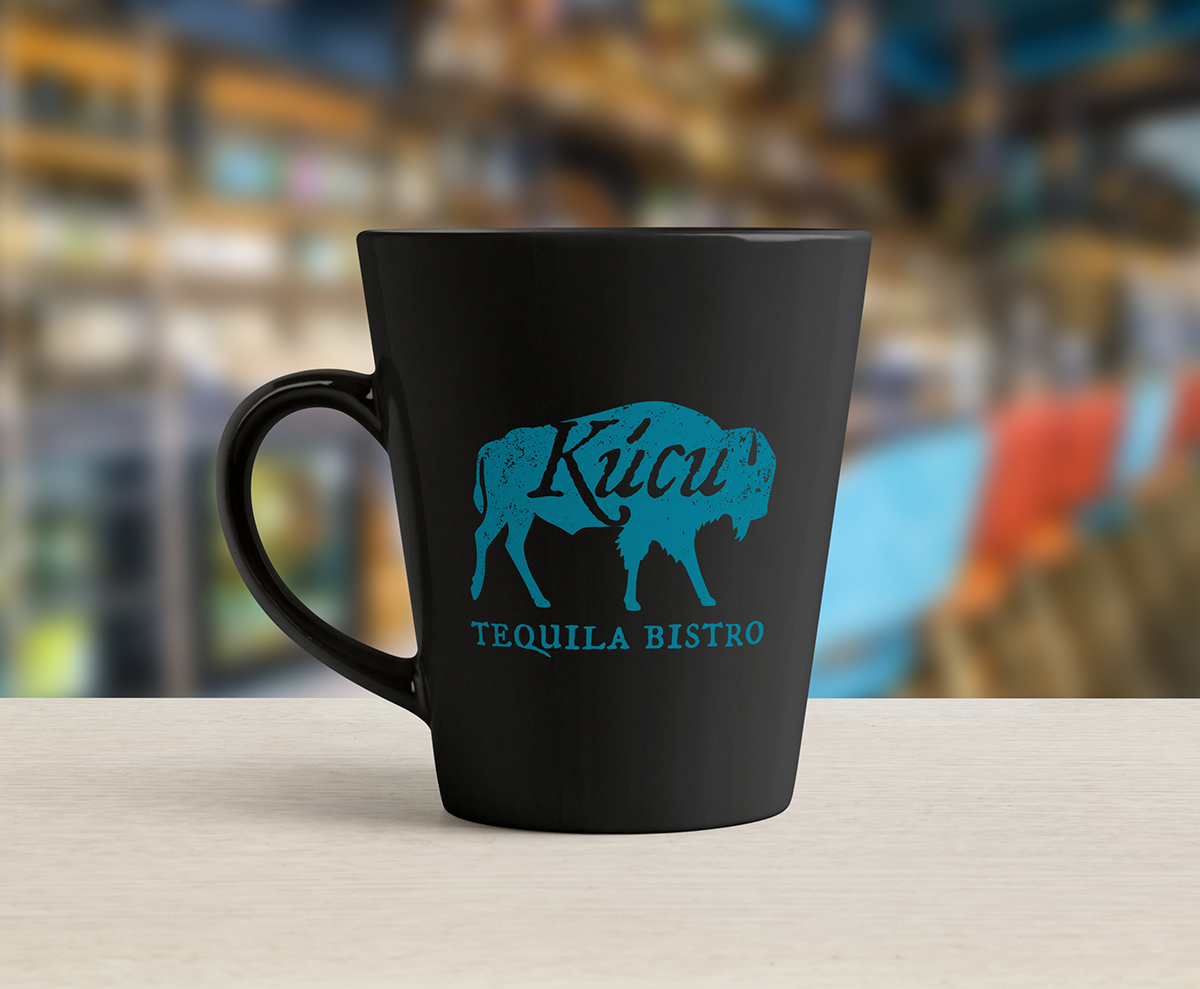 Kúcu Tequila Bistro logo on a Mug