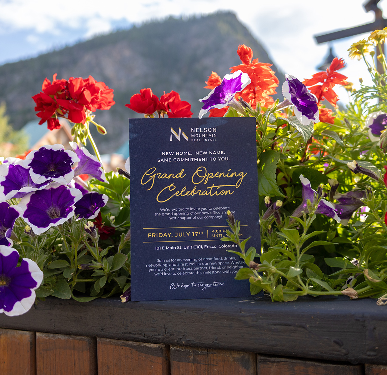 Nelson Mountain Real Estate Grand Opening invite