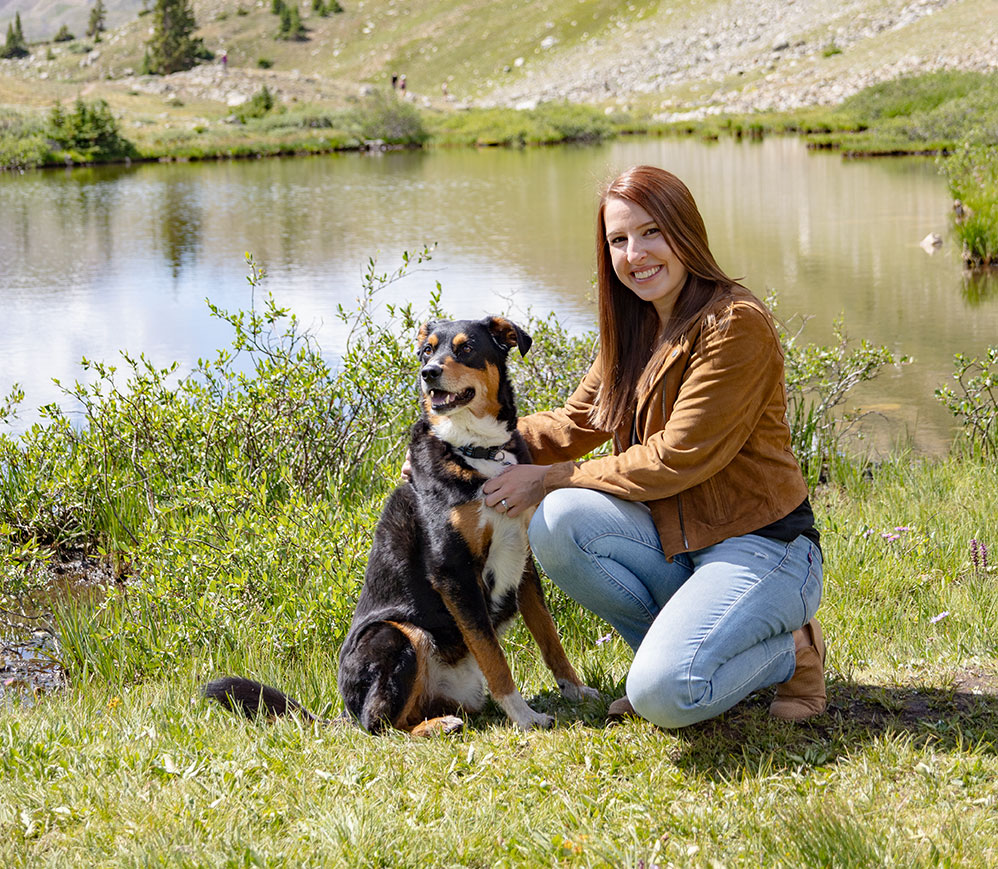 Kayla and her dog Remy