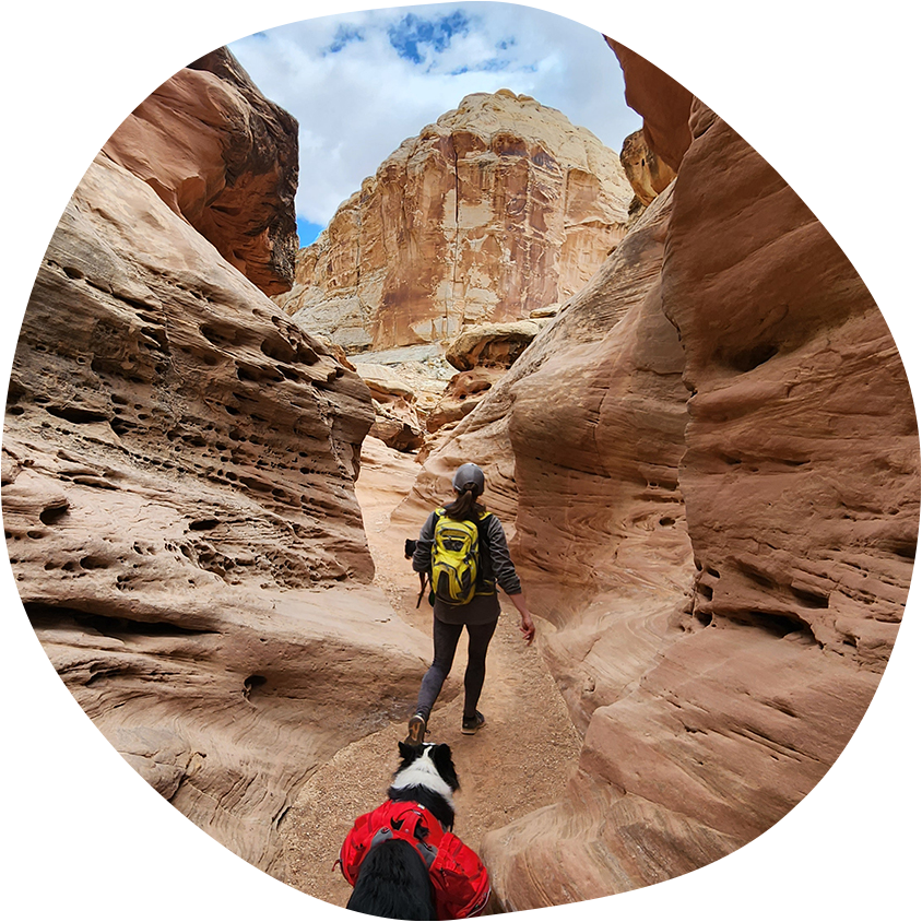 Kayla Bruegger hiking in Utah